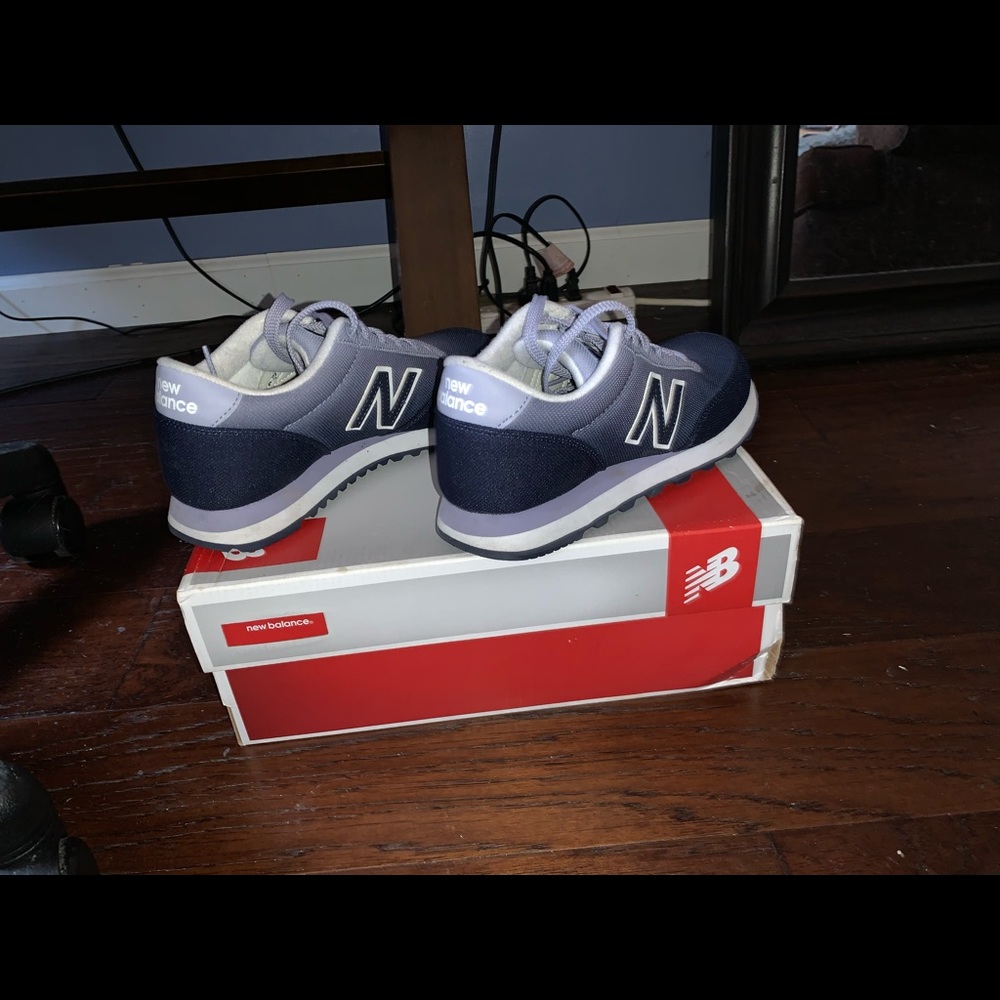 Ombré navy blue new balance sneakers